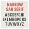 Narrow Sans Serif 002