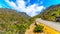 The narrow and scenic Bainskloof Pass through the Witte River or Witrivier Canyon between the towns Ceres and Wellington