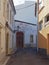 A narrow side street during Siesta in the small Portuguese town of Estoi in the Algarve.