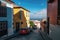 Narrow sloping street in La Orotava, Tenerife, Canarias