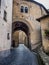 Narrow small streets in the old Etruscan city of Orvieto in Umbria