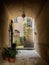 Narrow small streets in the old Etruscan city of Orvieto in Umbria