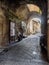 Narrow small streets in the old Etruscan city of Orvieto in Umbria