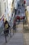 Narrow stairs in Montmartre, Paris, France.