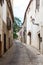 Narrow street cobbled