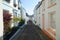 Narrow street in English town