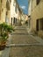 Narrow street in French town