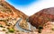 Narrow street in Gorges du Dades in Morocco