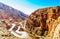 Narrow street in Gorges du Dades in Morocco