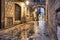 Narrow street in gothic quarter, Barcelona