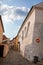 Narrow street in jewish quarter. Trebic, Czech Republic