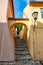 Narrow street in jewish quarter. Trebic, Czech Republic