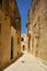 The narrow street of Mdina, the old capital of Malta.