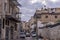 The narrow street at Muslim neighbourhood at Israeli town of Nazareth