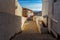 Narrow street of Nazare portugese village