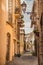 narrow street and old buildings in Orvieto, Rome