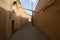 Narrow street of old part Yazd city.