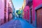 Narrow street in the old town at Las Palmas de Gran Canaria, Canary islands, Spain