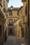 Narrow street of Pamplona, Spain