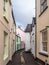 A narrow street in the picturesque village of Appledore in North Devon. Early evening, quiet.