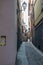 Narrow Street Porta Marzia in Cremona near the Cathedral of Cremona, Lombardy - Italy
