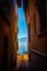 Narrow street's aperture at Lake Garda