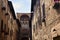 Narrow Street San Gimignano Tuscany Italy