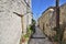 Narrow street in tourist ancient village of Lefkara, Cyprus