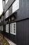 Narrow street with typical houses in Thorshavn on the Streymoy Island. Faroe Islands