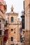 Narrow streets and a church of Valetta town