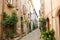 Narrow streets of Marta burg on Bolsena lake