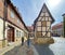 Narrow streets of the Old Town of Quedlinburg Germany