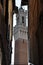 Narrow streets of Siena, Torre del Mangia