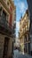 Narrow Streets of Sitges, views leading into the distance.