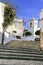 Narrow streets with stone staircase in Ferragudo town