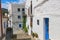 Narrow streets in the village of Cadaques, Catalonia, Spain