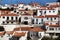 Narrow streets and white houses of Azenhas do Mar in Portugal
