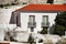 Narrow streets and white houses of Azenhas do Mar in Portugal