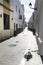 Narrow streets and Whitewashed facades in Rota city, Andalusia