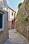 Narrow tourist street in the old town in Herceg Novi, Montenegro