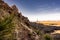 Narrow Trail Cuts Up Toward The Window In Big Bend