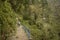 narrow trekking trail on the hill side