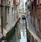 narrow waterway in Venice in Italy