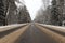 narrow winter road