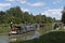 Narrowboat on Kennet & Avon Canal at Devizes UK