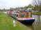 Narrowboat moored at canal basin