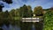 Narrowboat moored on the River Avon