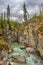 Narrows at Marble Canyon at Kootenay National Park in Canadian R