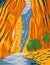 The Narrows of Zion Canyon on the North Fork of the Virgin River Zion National Park Utah WPA Poster Art