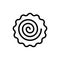 Narutomaki or kamaboko surimi vector outline icon